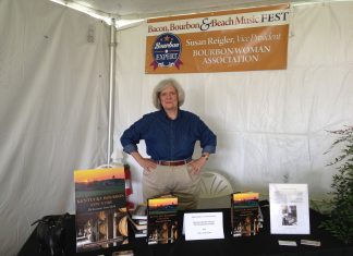 How Susan Reigler & the Bourbon Women Association are Bridging Bourbon’s Gender Gap Reigler at the Smithfield, Virginia "Bourbon, Bacon & Beach Music Festival." Courtesy Susan Reigler