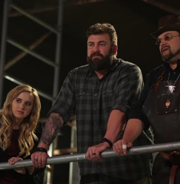 Buffalo Bill Center Curator Ashley Hlebinsky Talks About Her New Show ‘Master of Arms’ Ashley Hlebinsky, Zeke Stout, and Trenton Tye watching contestants compete on Master of Arms. Courtesy of Discovery.