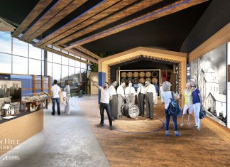 Heaven Hill Celebrated the Groundbreaking of its Bardstown Expansion with a Touching Southern Tradition Artists rendering of the new tour space at Heaven Hill distillery.