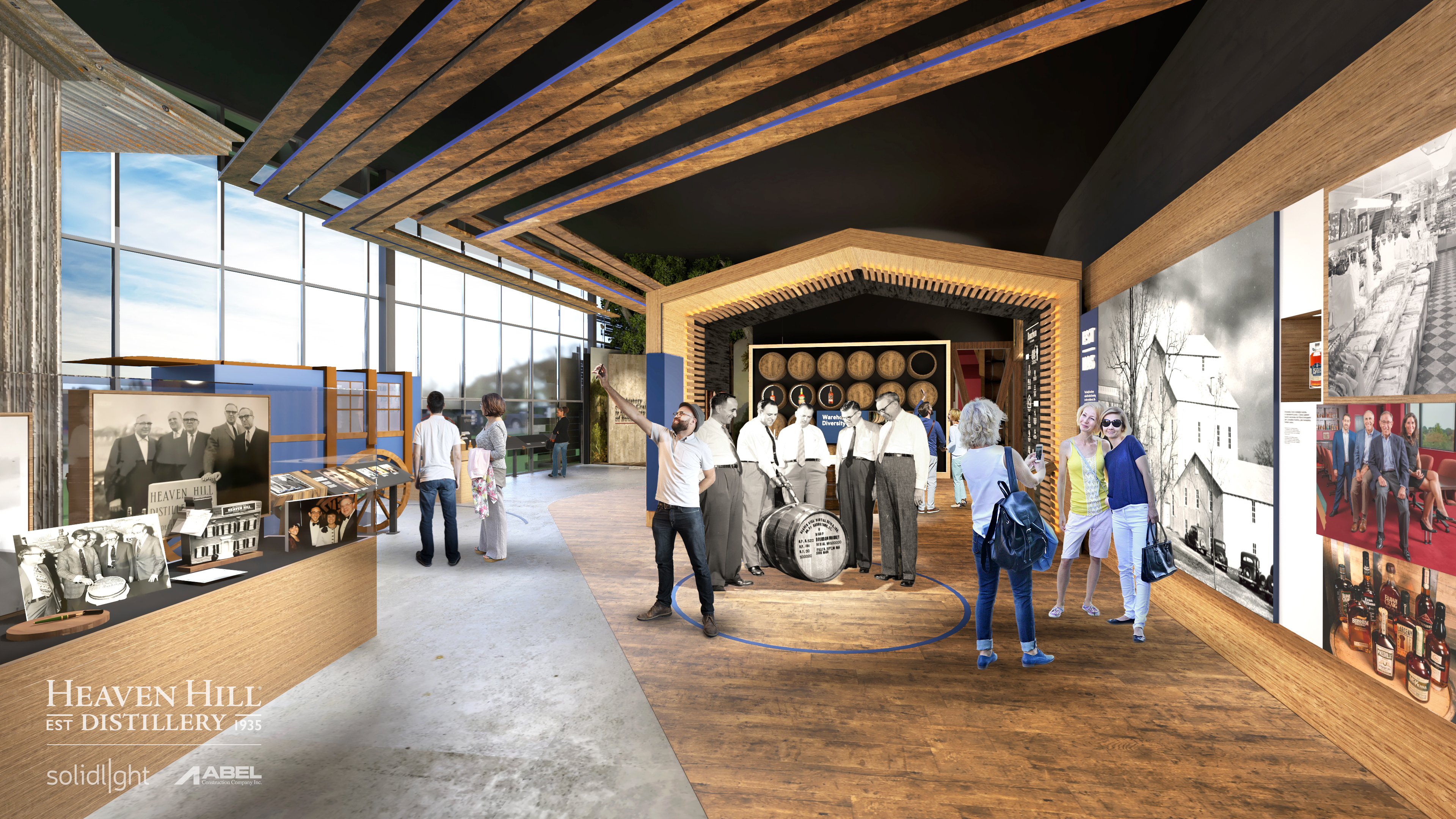 Artists rendering of the new tour space at Heaven Hill distillery.