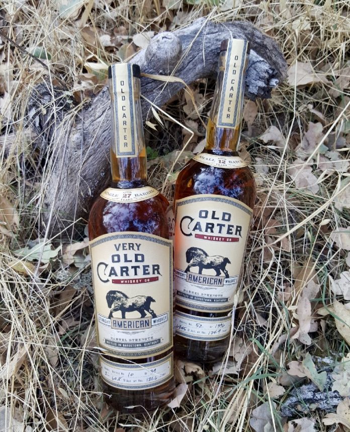Very Old Carter 27-Year American Whiskey and Old Carter 12-Year American Whiskey.
