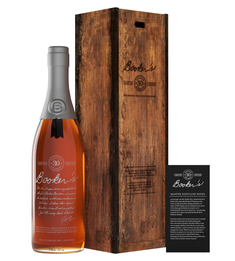 Booker's 30th Anniversary Bourbon bottle.