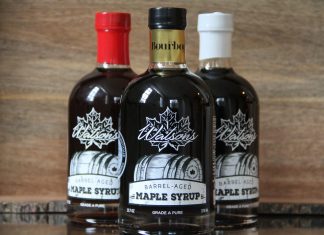 Up Your Cocktail (and Pancake) Game this Holiday Season with Bourbon Barrel-Aged Maple Syrup Watson's Bourbon Barrel-Aged Maple Syrup