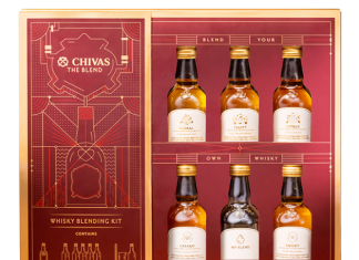 Gift a Whisky Lover’s Chemistry Set with this Home Blending Kit from Chivas Chivas Regal Blending Kit. Courtesy Chivas.