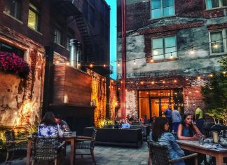 Why Northern Kentucky is the Best Bourbon Weekend Trip in 2019 The Patio at Hotel Covington. Courtesy meetNKY.