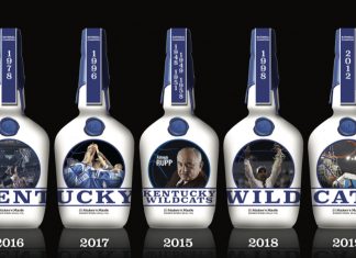 Maker’s Mark Releases Final Limited Edition Bottle in Kentucky Wildcat Series The full series of Kentucky Wildcat bottles. Courtesy Maker's Mark.