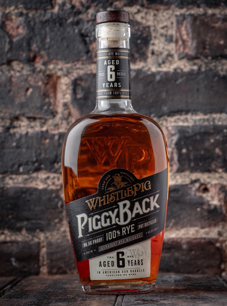 WhistlePig Rye Lineup, with new PiggyBack center. Photo Courtesy WhistlePig.