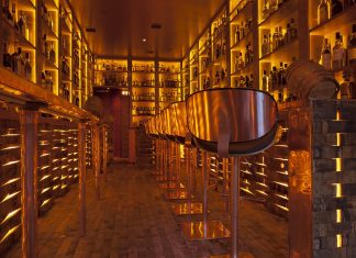 Where to Drink: Copper & Oak, New York’s Smallest Big Bar The massive selection in the modestly-sized Copper & Oak bar. Photo Courtesy Copper & Oak.