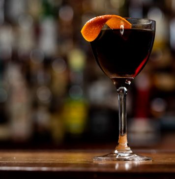 Boulevardier Meets Manhattan In The ‘Night Train’ Cocktail The Night Train at Slowly Shirley in Manhattan.