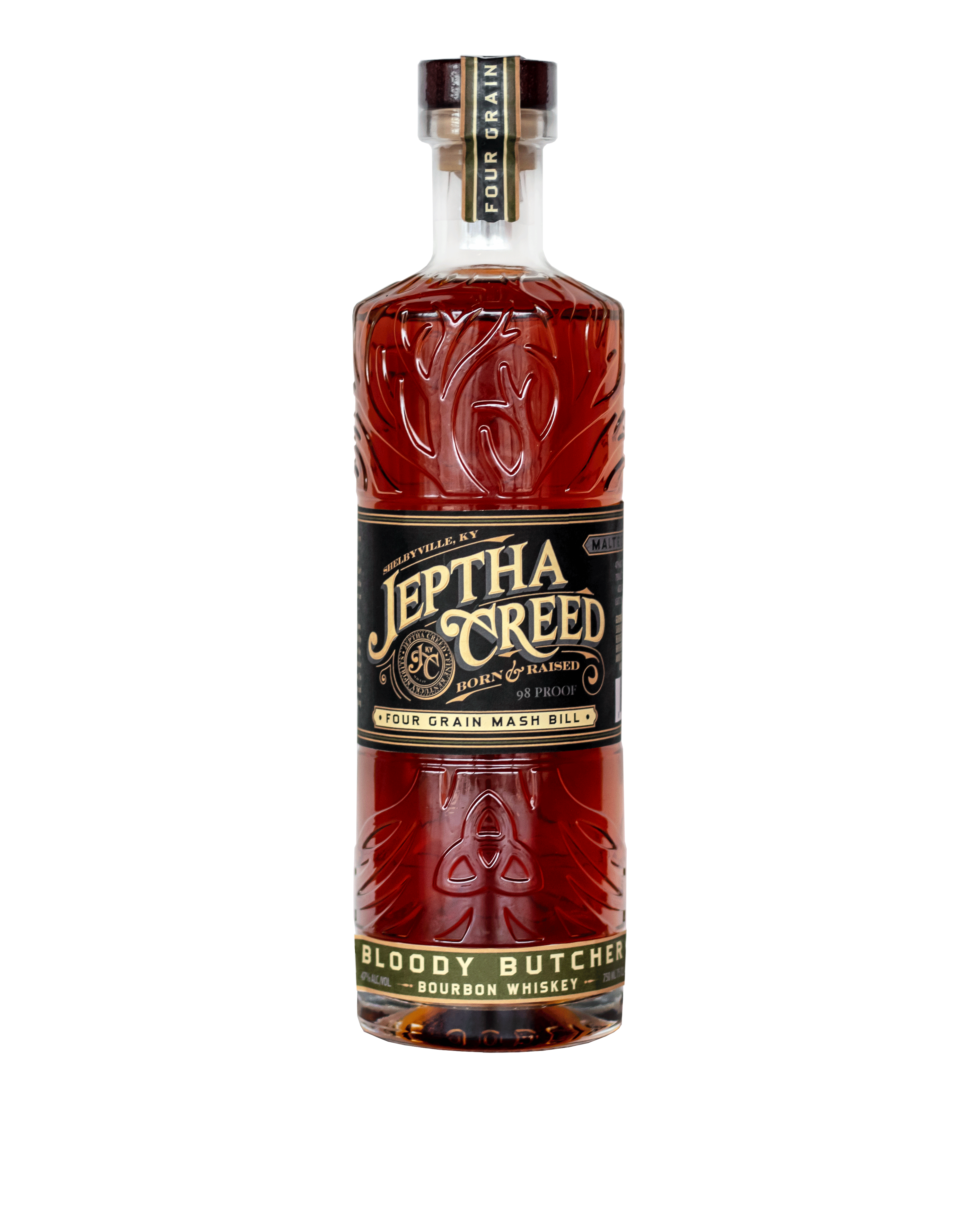 Jeptha Creed Bloody Butcher Straight Bourbon Whiskey.