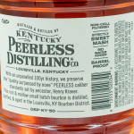 The label on the Peerless Bourbon bottle spells out each step the distillery takes to maintain their quality. Photo Courtesy Kentucky Peerless Distilling Co.