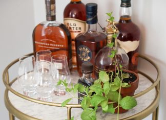 How To Style Your Bourbon Bar Cart