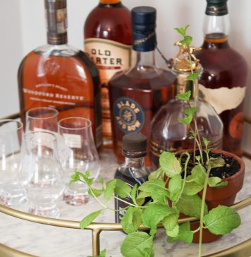 How To Style Your Bourbon Bar Cart