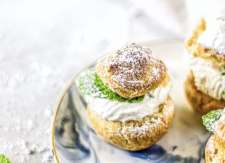 Mint Julep Cream Puffs