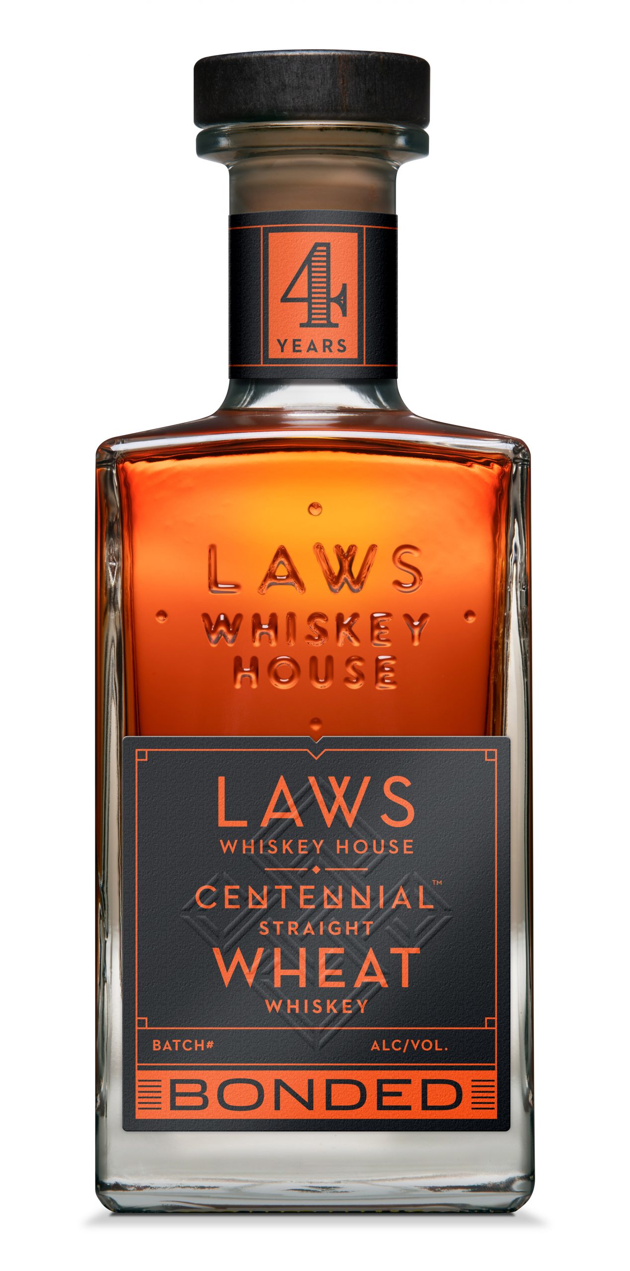 Laws Bonded Centennial Straight Wheat Whiskey. Courtesy Laws Whiskey House.