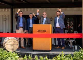 BIG DAY in BOURBON COUNTRY: Ribbon Cutting for James B. Beam Distilling’s New Homestead Experience James B Beam Distilling Co Ribbon Cutting