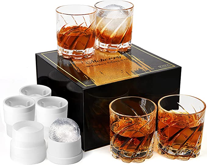 4 glass set with ice molds, amazon prime day