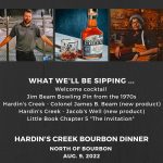 Hardin's Creek Bourbon Dinner Pairing