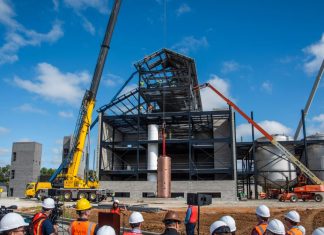 BIG DAY for Heaven Hill: 60 ft Tall New Still Installed at $200M+ New Bardstown Production Site heaven hill